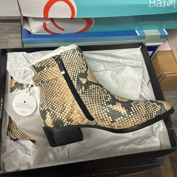 Steve Madden Ankle Boot Leather Snakeskin Ringer - Picture 5 of 5